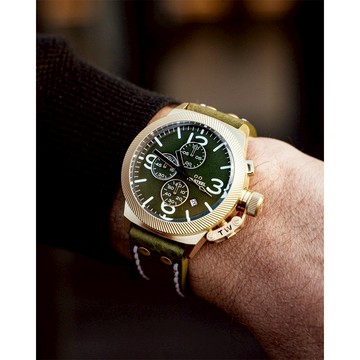 CANTEEN系列｜金色綠面計時碼錶