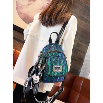 高級感亮片雙肩包女2025新款超火網紅時尚休閑小背包多用登山包潮