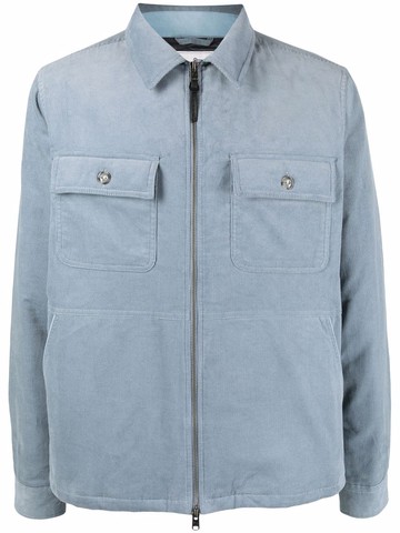 Woolrich - Stag corduroy padded shirt jacket - men - Polyamide/Polyester/Cotton - XXXL - Blue
