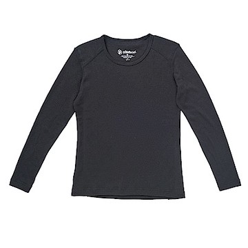 Wildland 中童Highest彈性圓領保暖衣黑