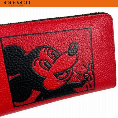 新品 COACH コーチ 長財布 ディズニーミッキーマウス x キースヘリング