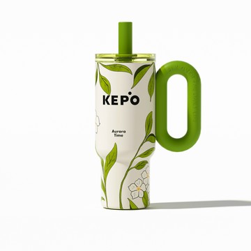 吸管杯 KEPO LQ 900ML KC012 靈感之花冰霸杯 316L不銹鋼內膽