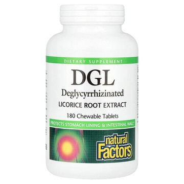 Natural Factors, DGL，解甘草提取物，180 片咀嚼片