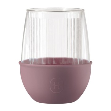 HYDY 雙層玻璃蛋型杯  乾燥玫瑰 無金邊  240ml  1個