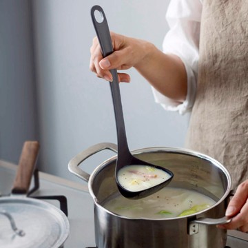 不傷鍋系列 | 耐熱矽膠湯杓(S) 2色 灰色