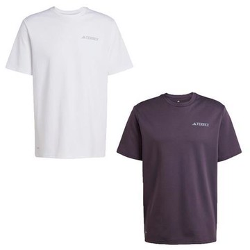 Adidas 短袖上衣 男裝 排汗 白/紫【運動世界】JI8306/JI8307