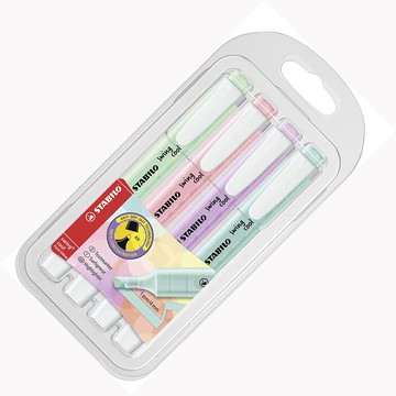 STABILO思筆樂 swing cool Pastel 樂酷馬卡龍色系螢光筆 4色入(275/4-08)