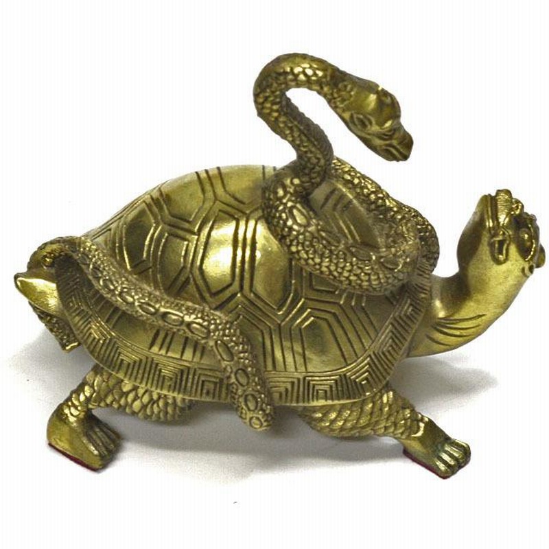 玄武 置物 銅製 四神獣 亀 蛇 四神相応 青龍 朱雀 白虎 霊獣