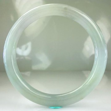 【森茂珠寶】緬甸天然翡翠A貨 灑金花圓骨鐲 A90