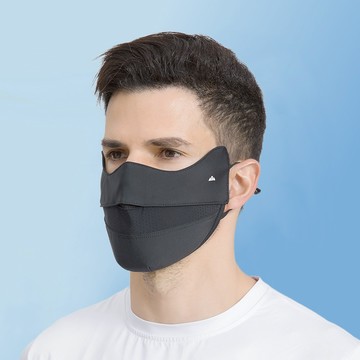 【NicoFun愛定做】3入 冰絲 男士口罩 涼感 立體3D 透氣 護眼角 高爾夫球 抗UV 防曬(可水洗 可調式耳扣)