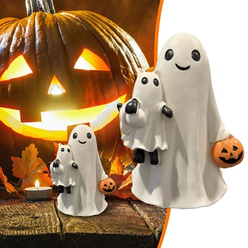 [Green party] 萬聖節幽靈裝飾擺件幽靈抱貓擺件