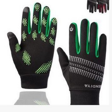 新款騎行專用保暖抓絨防滑矽膠手套