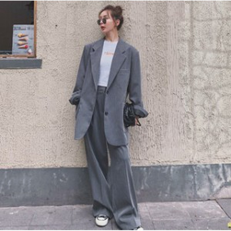 ジャケットスーツ パンツスーツ レディース ゆったり セットアップ フォーマル スーツ レディース レディース 大人かわいい ボーイフレン 通販 Lineポイント最大7 0 Get Lineショッピング