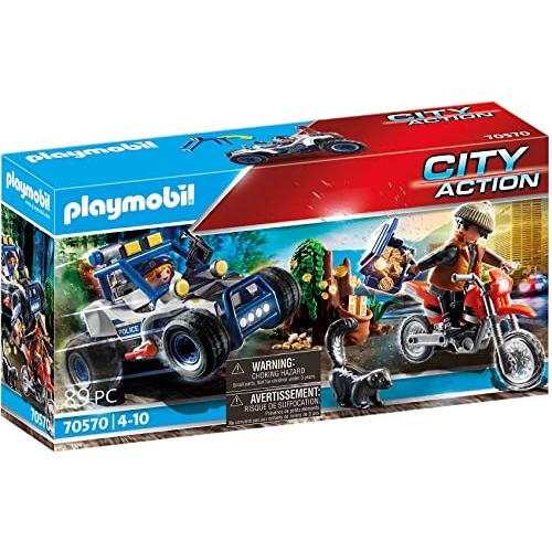 Playmobil Police Off-Road Car with Jewel Thief Multicolor, 34.8 x