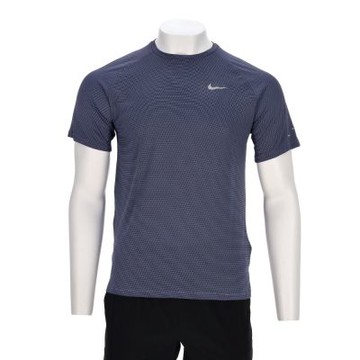 Nike As M Nk Df Stride Jacquard Ss 男款 藍色 反光 速乾 長袖 HV2208-499