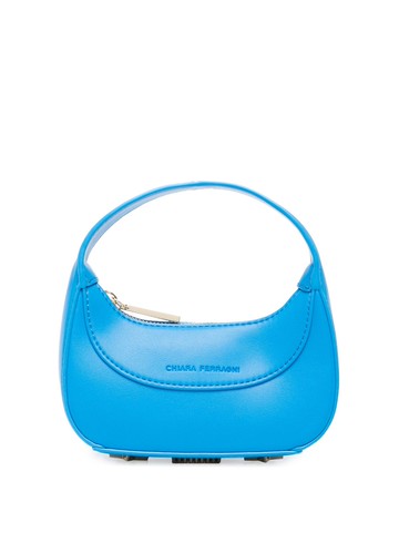 Chiara Ferragni - logo-debossed circular-handle mini bag - women - Polyurethane - One Size - Blue
