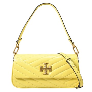 TORY BURCH 138964 KIRA 經典LOGO絎縫兩用法棍包.黃