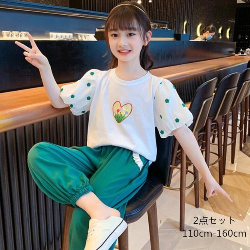 韓国子供服 セットアップ 女の子 夏服 おしゃれ 2点セット 半袖 Tシャツ 長ズボン キッズ ガールズ 上下セット ファッション 夏着 可愛い お出かけ 通学着 通販 Lineポイント最大0 5 Get Lineショッピング
