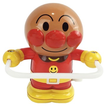 ANPANMAN 發條跳繩翻滾娃娃  1個  麵包超人 紅色 + 黃色