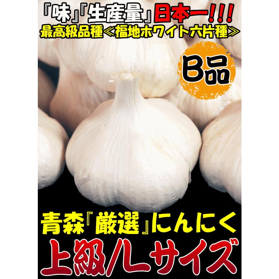 青森 にんにく 1kg 青森 Lサイズ厳選 B品 国産 ニンニク 1キロ ネット詰め 中国産と比べて