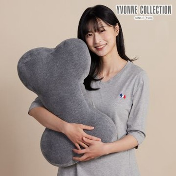 YVONNE 以旺傢飾 坑條立體中骨頭抱枕-岩石灰