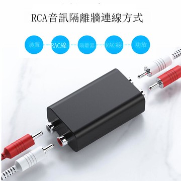 紅白 RCA音頻共地隔離器 抗干擾降噪器 消除電流雜音濾波器 Audio【1103001DD】