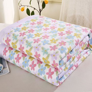 全棉夏涼被空調被100%純棉單人夏被午休蓋被子薄被子春秋被可水洗