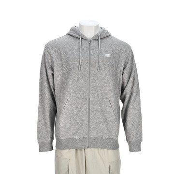 New Balance 男款 灰色 NB 美規 棉質 刺繡 連帽 外套 MJ41501AG
