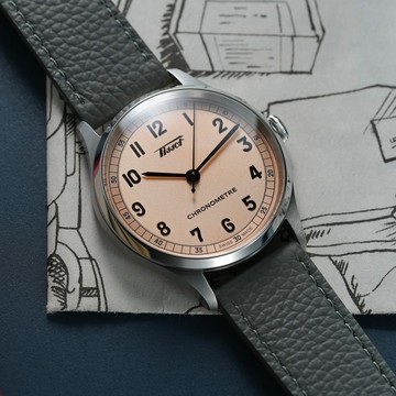 TISSOT 天梭 Heritage 1938 COSC 天文台認證機械錶-39mm(T1424641633200)