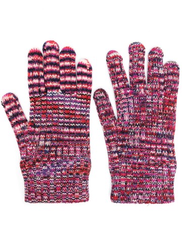 Missoni - striped intarsia-knit gloves - women - Wool - One Size - Pink