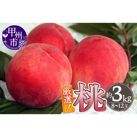 ふるさと納税 厳選！山梨県甲州市産 桃 約3kg（THR） B14-800 山梨県甲州市