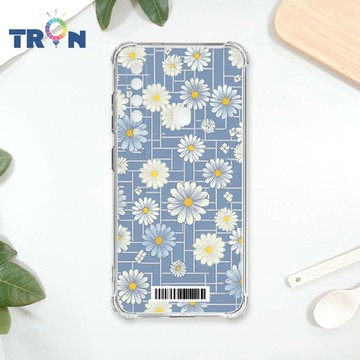TRON 三星 A9 (2018) 方格小雛菊花朵 四角防摔載具殼 軟殼 手機殼