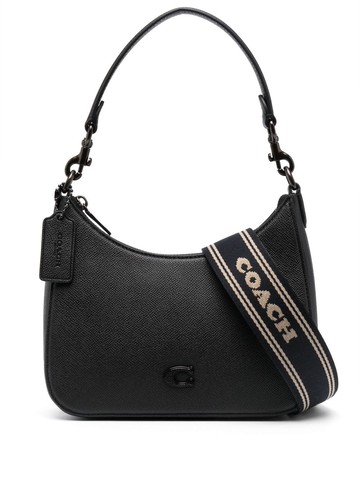 Coach - logo-strap shoulder bag - women - Calf Leather - One Size - Black