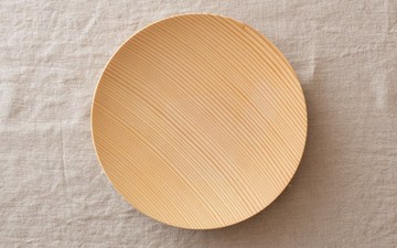 【接單製作】轆轤削製木盤 樅木 21cm