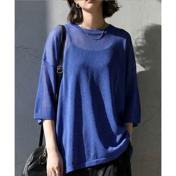 輕薄透氣短袖T恤｜純色圓領柔軟修身｜高針數精織針織衫｜自然遮手臂｜包色上班最實穿 黑色 NA-00527-05 BK