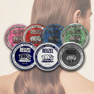 REUZEL~髮油／髮蠟 粉紅豬油(113g)／紅豬油(113g)／藍豬油(113g)／黑豬(深藍豬)(113g)／白豬(113g)／綠豬(113g)／灰豬(95g) 多款可選