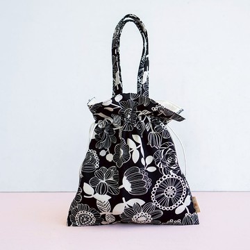 日雜風禮物  A4雜誌 中菁菁束口袋 蓮藕花