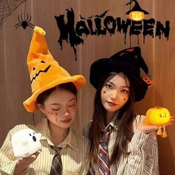 【台灣有貨】實拍 萬聖節帽子會動搞怪小惡魔南瓜派對聚會cos道具女巫帽子網紅新款