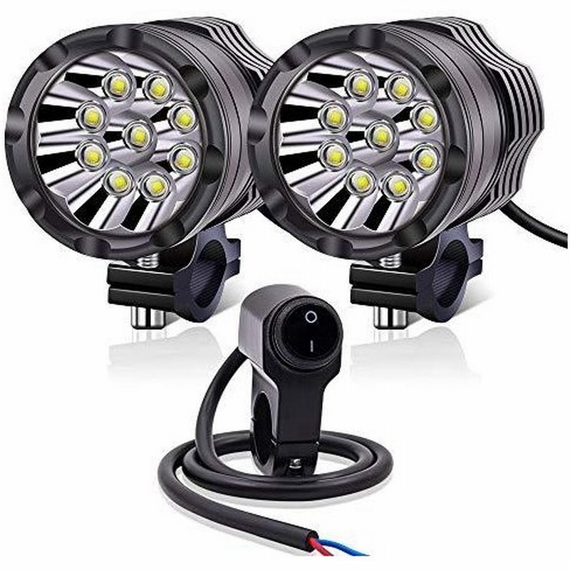 Aoling バイク用フォグランプ Led 90w 12v24v兼用 防水スイッチ付き オートバイ補助フォグライト ホワイトスポット配光ヘッドライト 通販 Lineポイント最大0 5 Get Lineショッピング