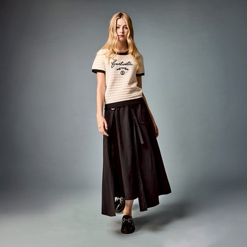 不規則傘狀工裝裙