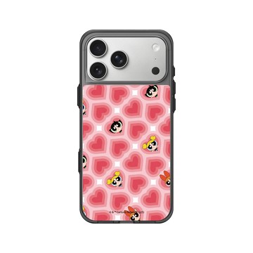 iPhone 17 Pro Max Clear (相機按鈕) 酷墨灰 - The Powerpuff Girls 飛天小女警 - 愛心圖案