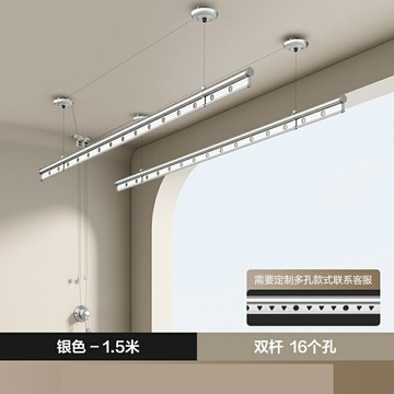 手動升降晾衣架  家用晾衣桿 陽台晾衣桿 升降晾衣架手搖陽台雙桿神器晾衣桿頂裝手動式家用自動曬衣架涼衣