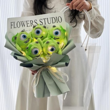 預購【LAMIE】五隻大眼仔 花束 卡通花束花禮 怪獸電力公司