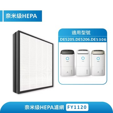 飛利浦抗敏清淨除溼機濾網-奈米級濾網(FY1120/00) 適用: DE5205/DE5206/DE5306