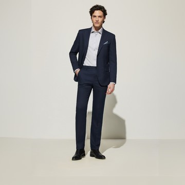 商務成套可機洗防潑水防油防污/防靜電/易打理機能彈性斜紋雙釦套裝(不可乾洗)/烏賊墨水色 | 5111201279