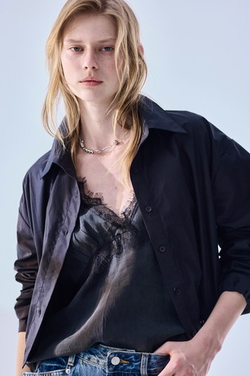 精緻棉短版襯衫