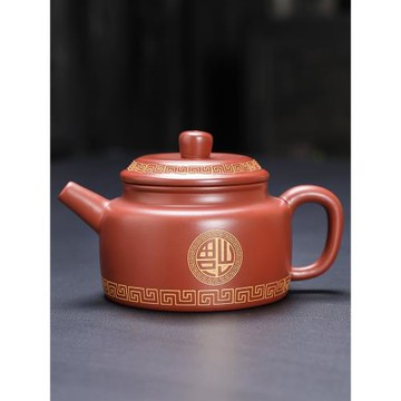 德化原礦手工朱泥紫砂茶壺單壺大紅袍西施泡茶壺陶瓷家用茶具套裝