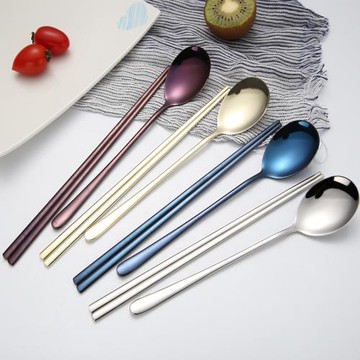 筷子 盒勺子便攜餐具套裝成人日式304不銹鋼韓版長柄學生勺筷可愛