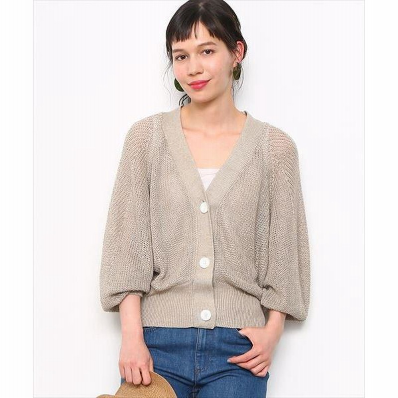 ❤︎ADAM ET ROPE'＊リネンドルマンニットカーディガン❤︎ ADAM ET ROPE' / アダム エ ロペ リネンドルマンニット