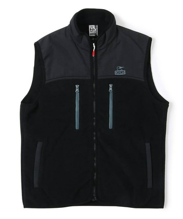 【毒】CHUMS Chumley Fleece 刷毛保暖背心 黑色 男款【APP下單10%回饋】